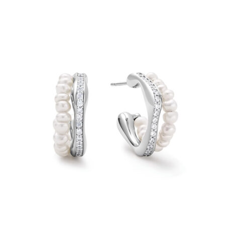 Irregular pearl earrings