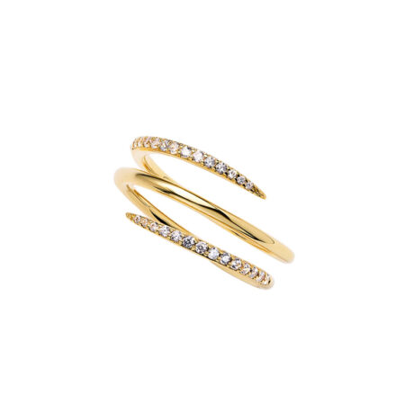 Three-ring line ring, women's light luxury, high-end design, fashionable plain ring tail ring