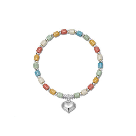 Colored glass bracelet