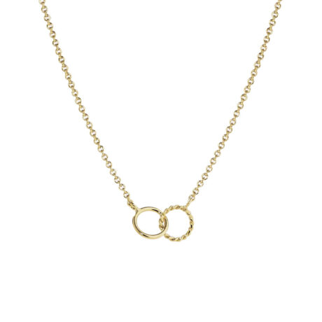 Interlocking hoop necklace women's light luxury fashion and high-end sense