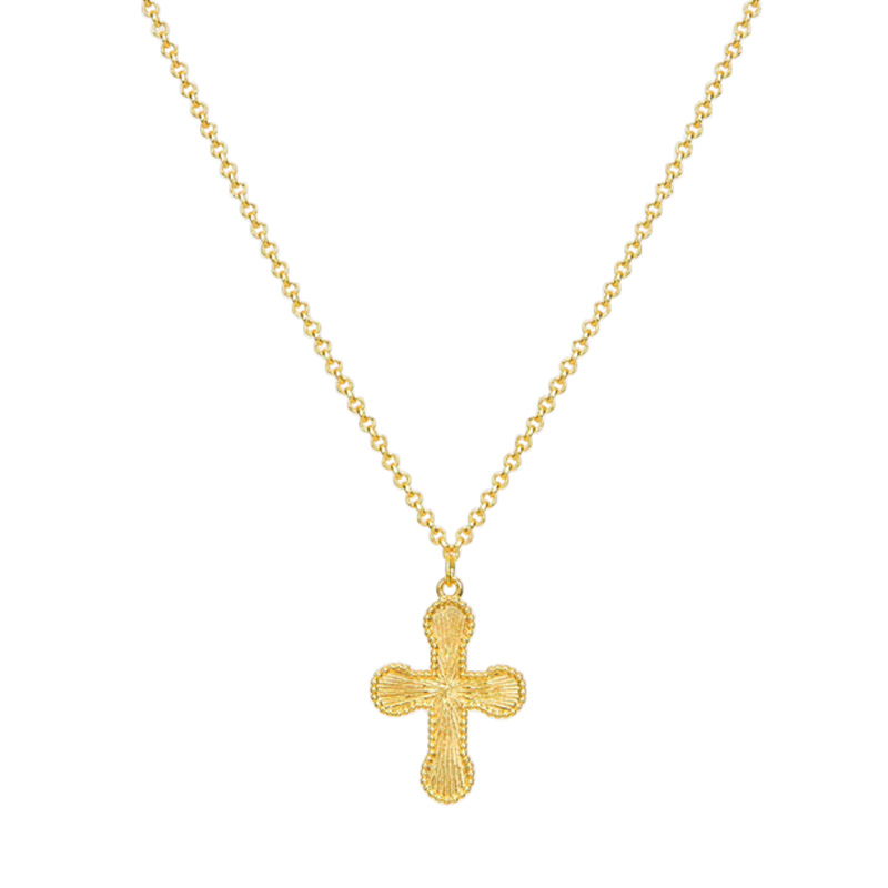 sku-1-十字架吊坠项链【金色】