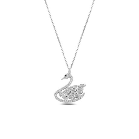 Swan pendant necklace women's light luxury high-end design