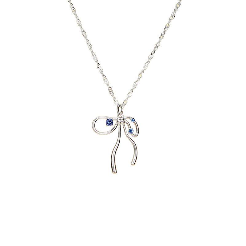 sku-2-丝带结项链【银色】