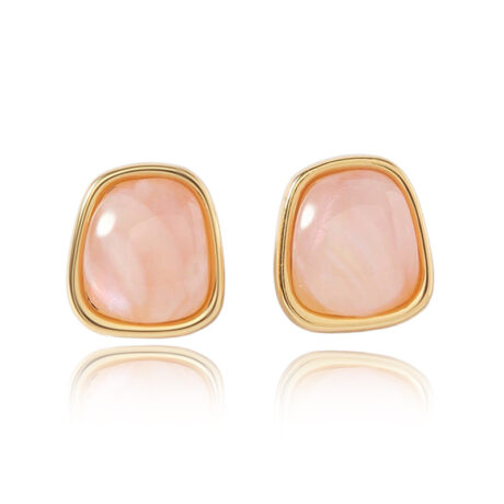 Pink geometric earrings