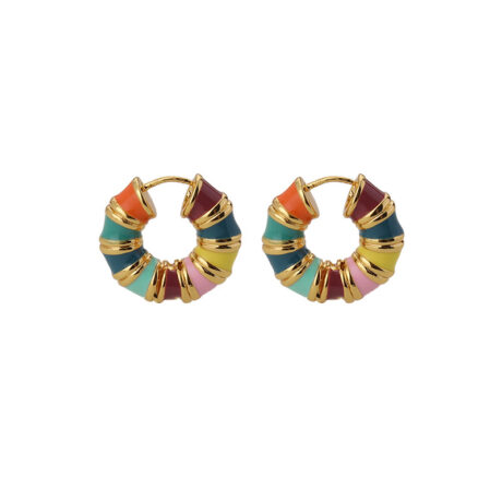Colorful circle earrings