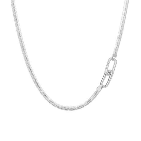 Stacked buckle necklace