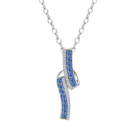 Sapphire ribbon necklace