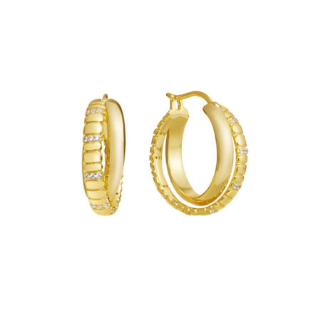 Double layered snake bone earrings