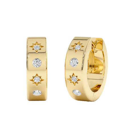 Full Moon Starburst Ring Earrings